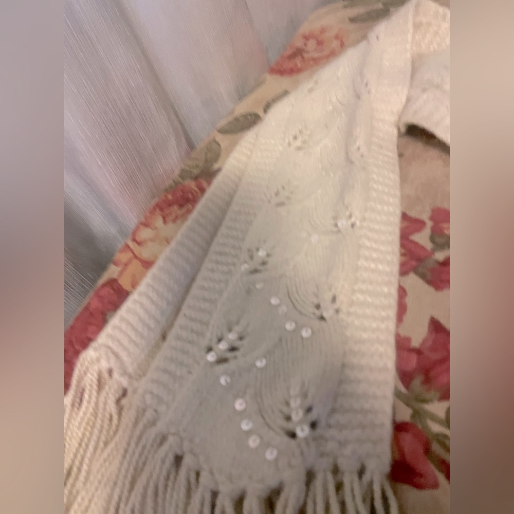 Express scarf rabbit hair Angora with Beautiful sequins